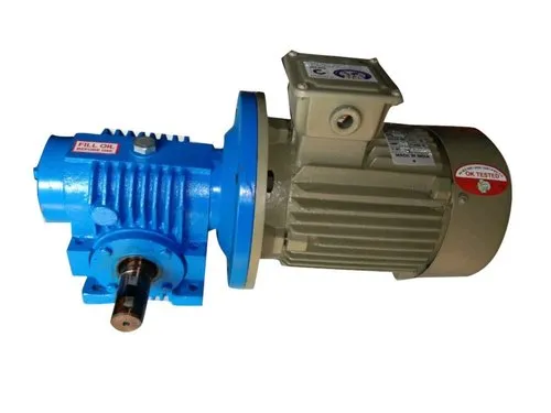 1 HP Mild Steel Gearbox Motor